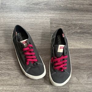 Camper Sneakers Peu Rambla 40 Black Shoes with Pink Accents US 9